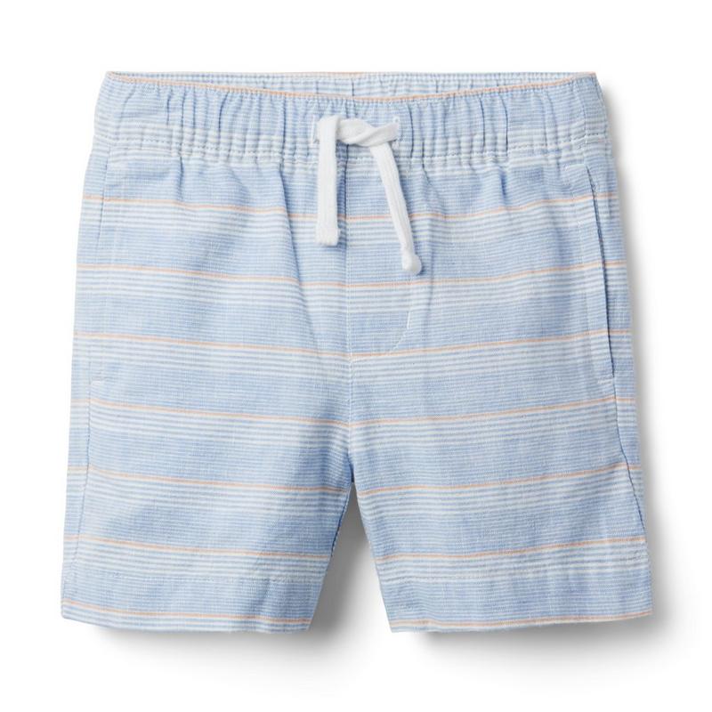 The Striped Linen-Cotton Pull-On Short - Janie And Jack